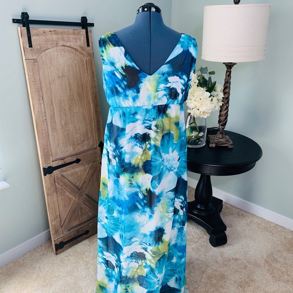Motherhood Maternity Floral Maxi Dress Size L - Picture 3 of 5